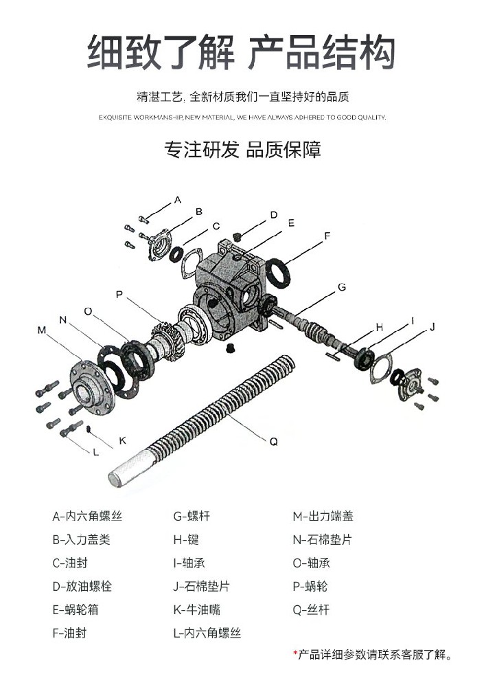 蜗轮蜗杆升降机的日常使用及保养